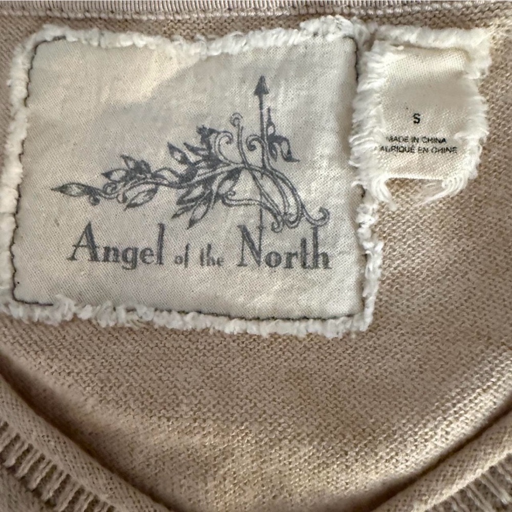 Angel of the North Anthropologie Cotton Blend Lace Trim Sweater Small Fairycore - Picture 3 of 8